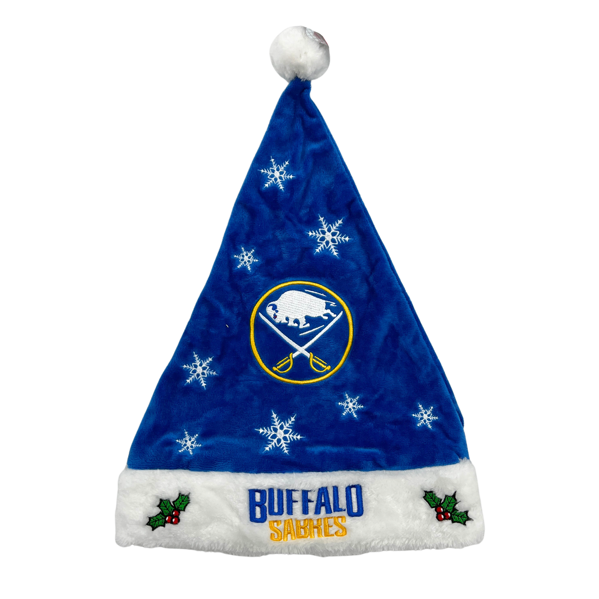 Buffalo Sabres Royal & Gold Holiday Santa Hat