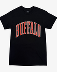 Buffalo Red Wordmark Black T-Shirt