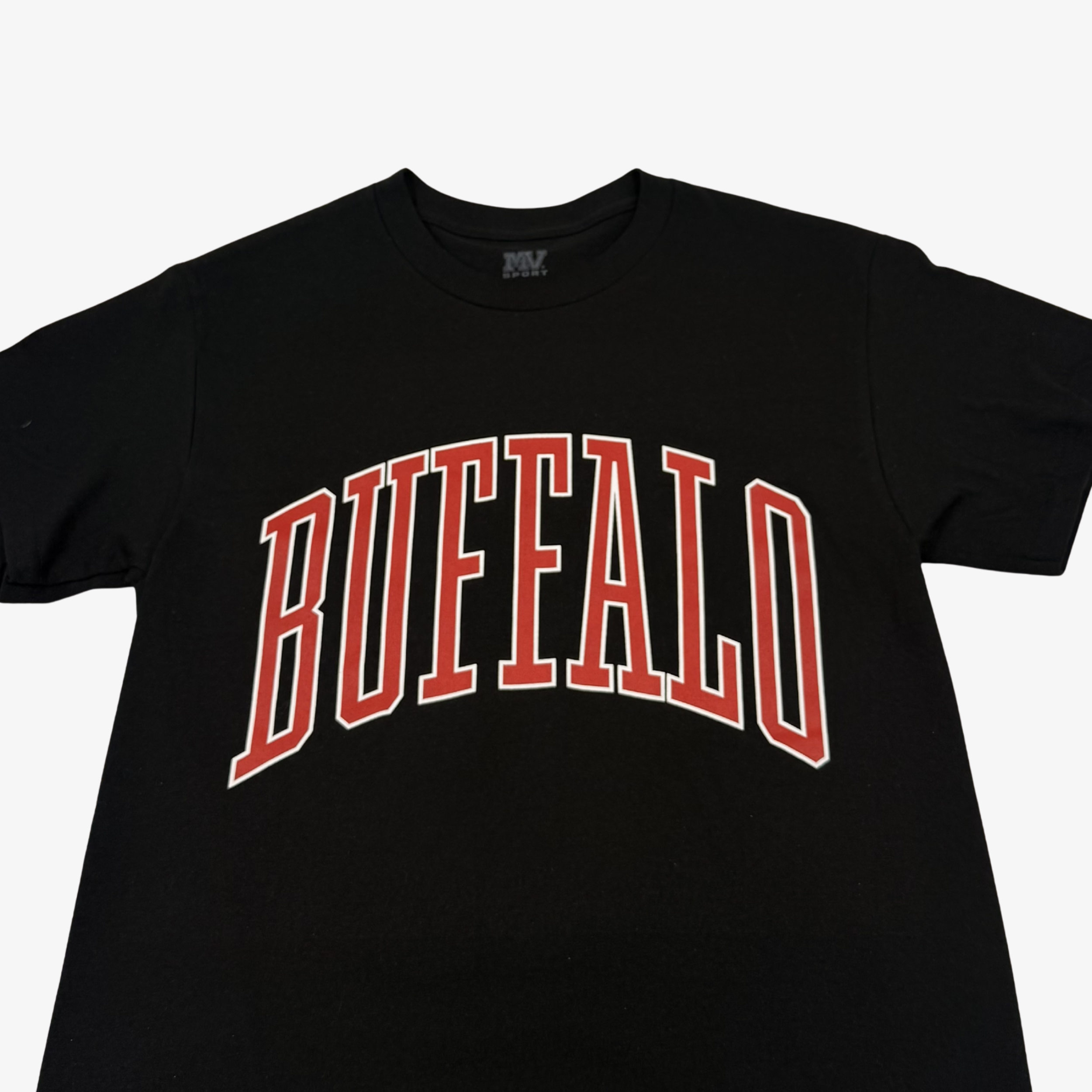 Buffalo Red Wordmark Black T-Shirt | The BFLO Store