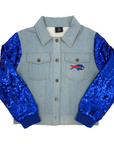 Women's CUCE Buffalo Bills Sequin Jean Jacket