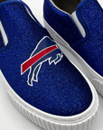 Women's Buffalo Bills Glitter Slip On Canvas Shoes