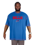 Men's Big New Era Bills Royal Blue Short Sleeve Shirt