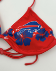 Women's Buffalo Bills Floral Red Bikini Top