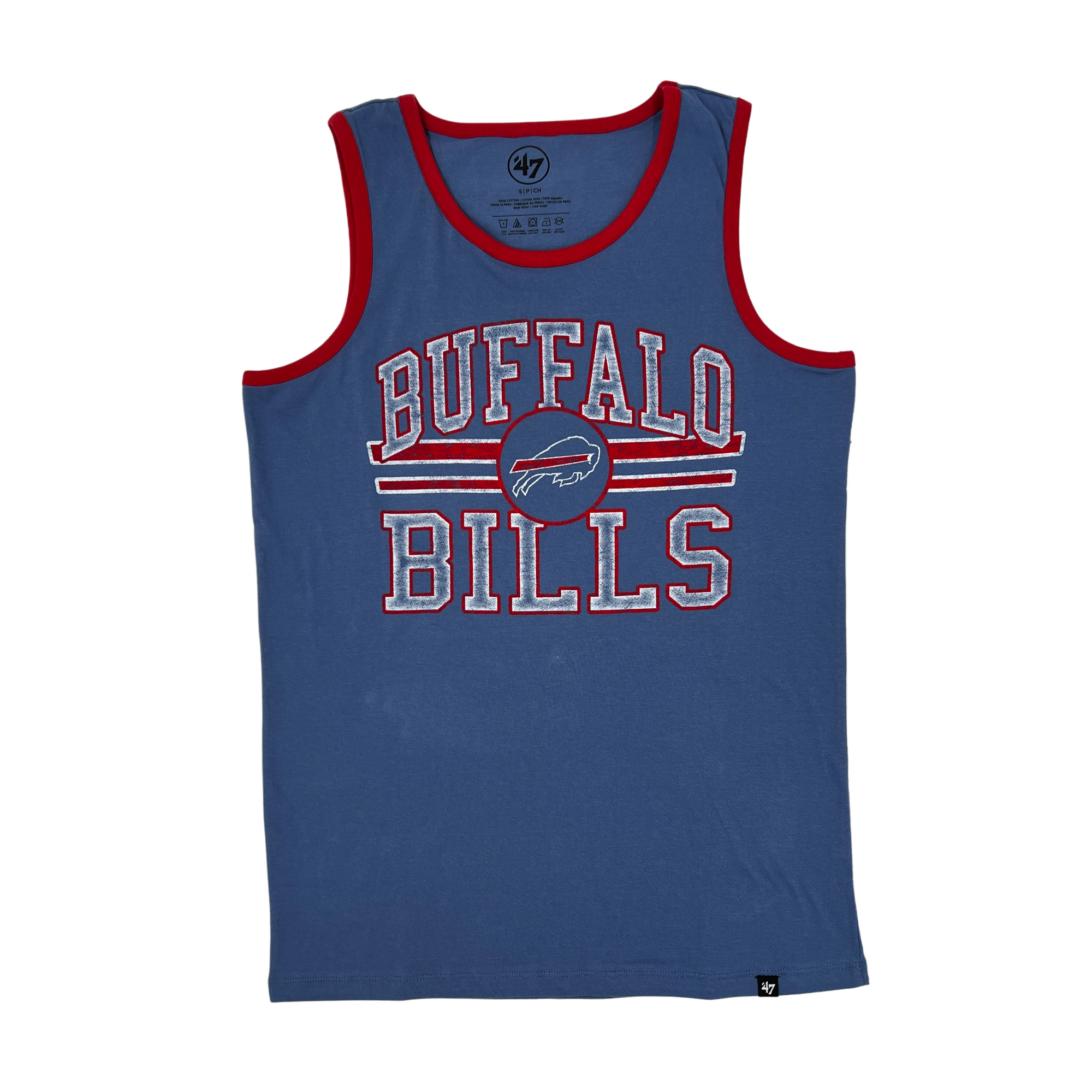 &#39;47 Brand Buffalo Bills Charging Buffalo Cadet Blue Tank Top