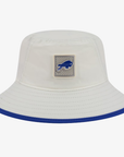 New Era Bills 2026 Training Camp White Short Blue Brim Bucket Hat
