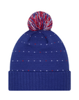 Women’s New Era Bills Royal With Dots Knit Pom