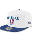 New Era The Golfer Go Bills Allen 17 MVP White & Blue Snapback