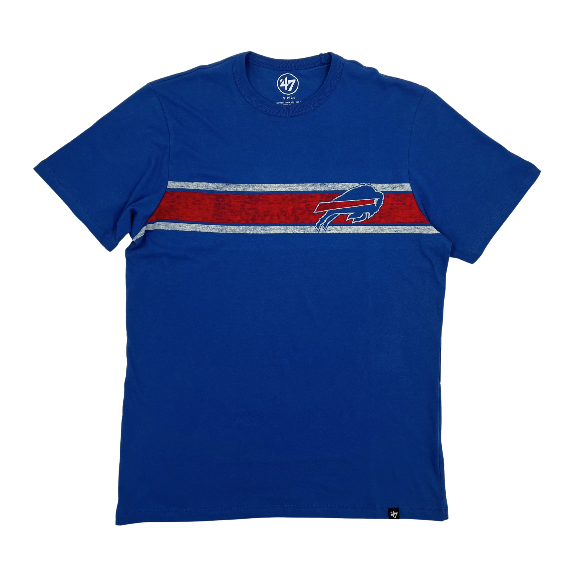 &#39;47 Brand Buffalo Bills Jetty Blue Wavelength Short Sleeve Shirt