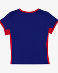 New Era Women's Buffalo Bills Royal & Red Cropped Ringer T-Shirt