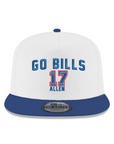 New Era The Golfer Go Bills Allen 17 MVP White & Blue Snapback