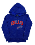Youth Girls New Era Bills Heather Blue Charging Buffalo Full Zip Hoodie