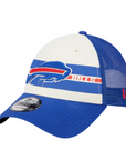 New Era 9FORTY Buffalo Bills Team Stripes Mesh Back Stretch-Snap