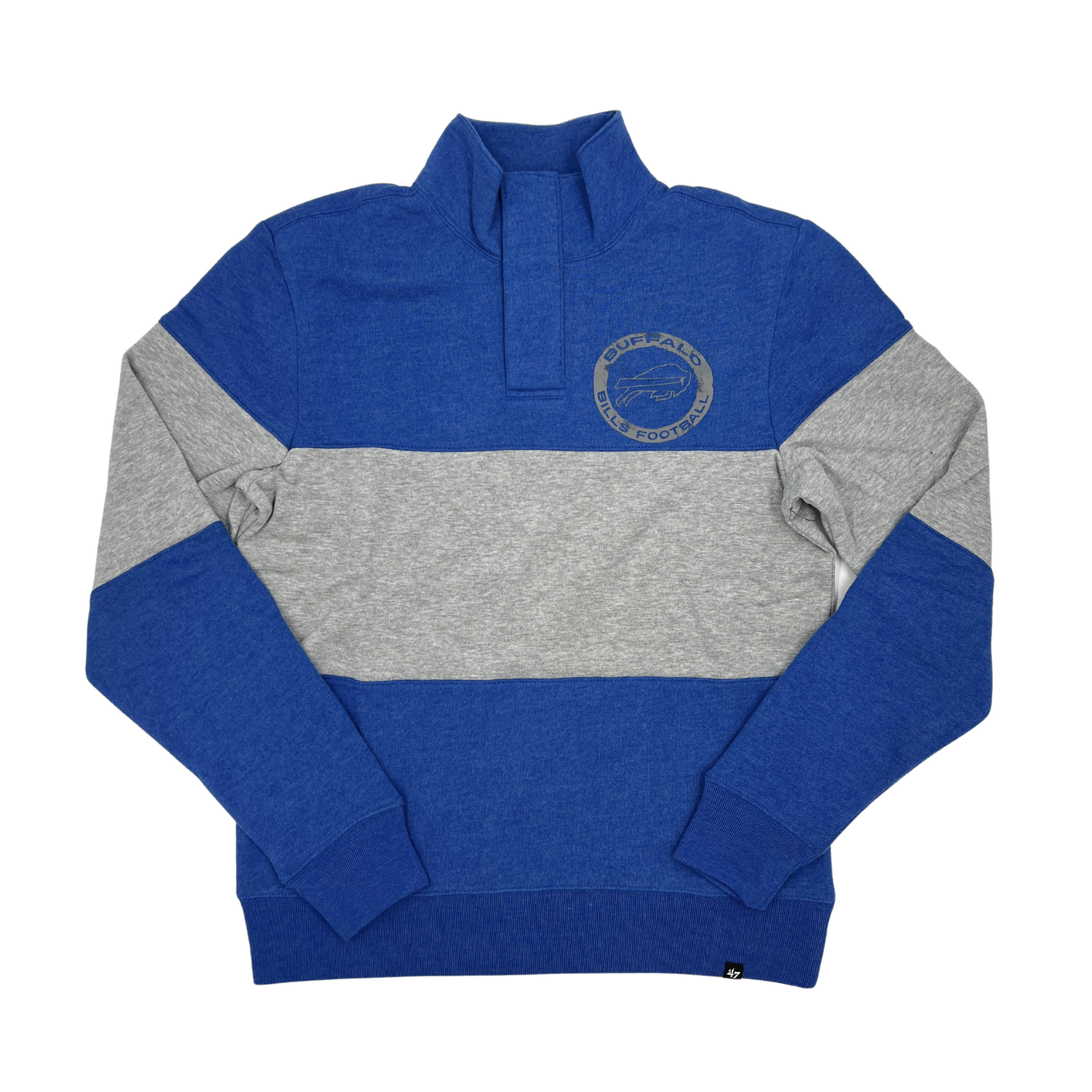 &#39;47 Brand Buffalo Bills Jetty Blue Quarter-Snap Sweater