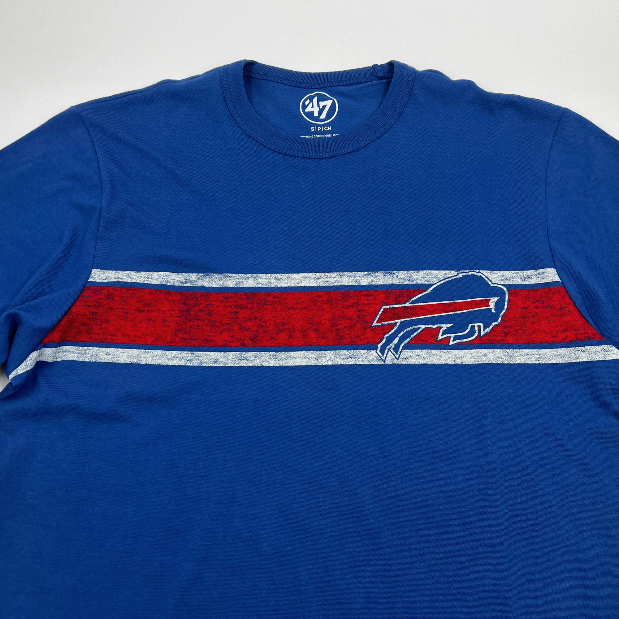 &#39;47 Brand Buffalo Bills Jetty Blue Wavelength Short Sleeve Shirt