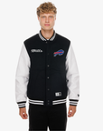 New Era Buffalo Bills Black & White Varsity Jacket
