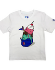 Youth New Era Buffalo Bisons Ice Cream Helmet White T-Shirt