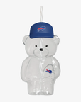 Buffalo Bills Glass Bear Tumbler with Straw
