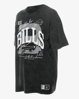 Women's New Era Buffalo Bills Vintage Wash Black Oversized T-Shirt