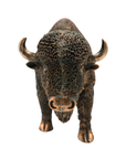 17" Bronze Resin Bison Statue