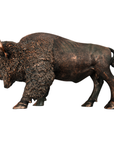 17" Bronze Resin Bison Statue