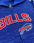 Youth Girls New Era Bills Heather Blue Full Zip Hoodie