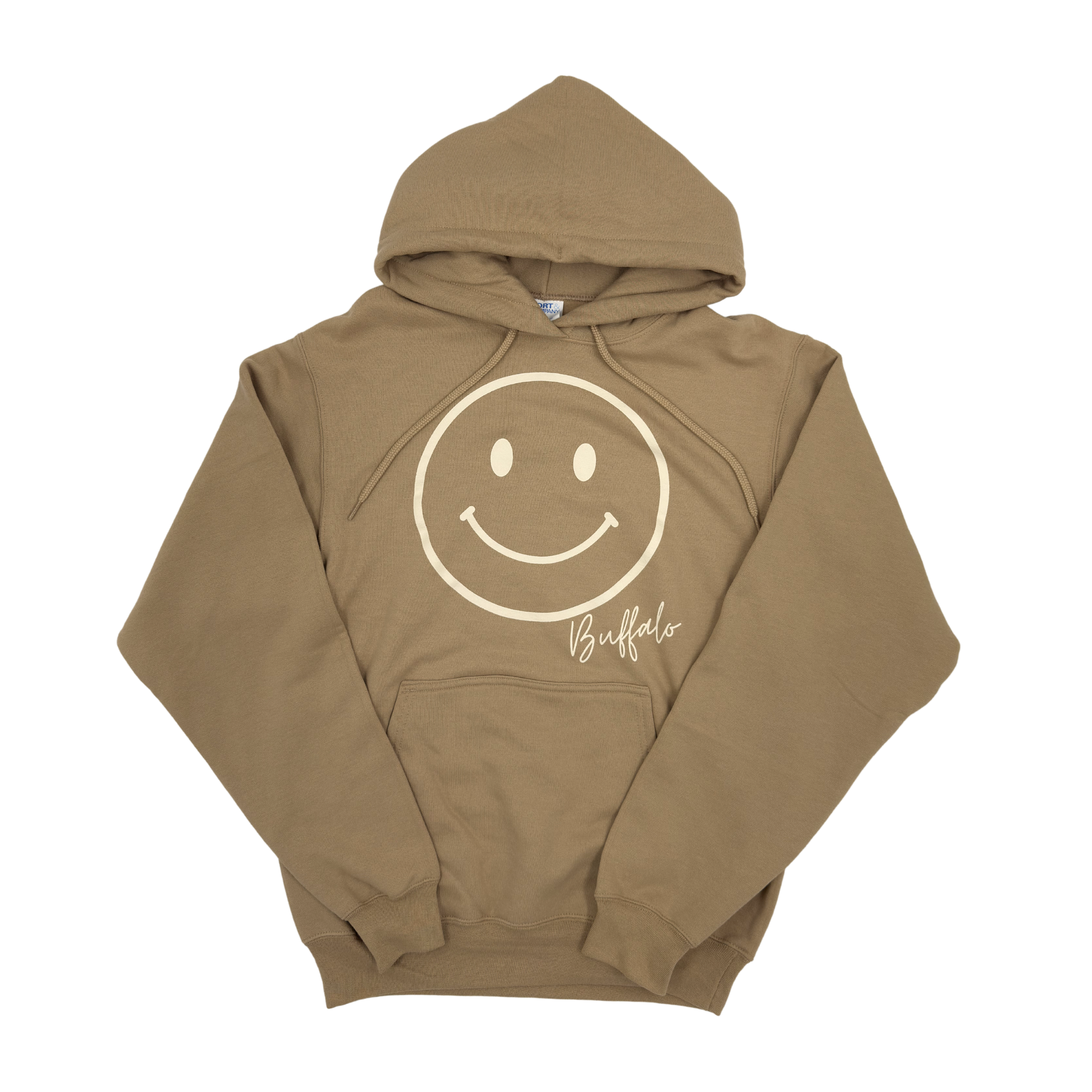 Buffalo Smiley Face Sand Hoodie | The BFLO Store