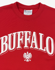 Red "Buffalo" with Polish White Eagle Crewneck