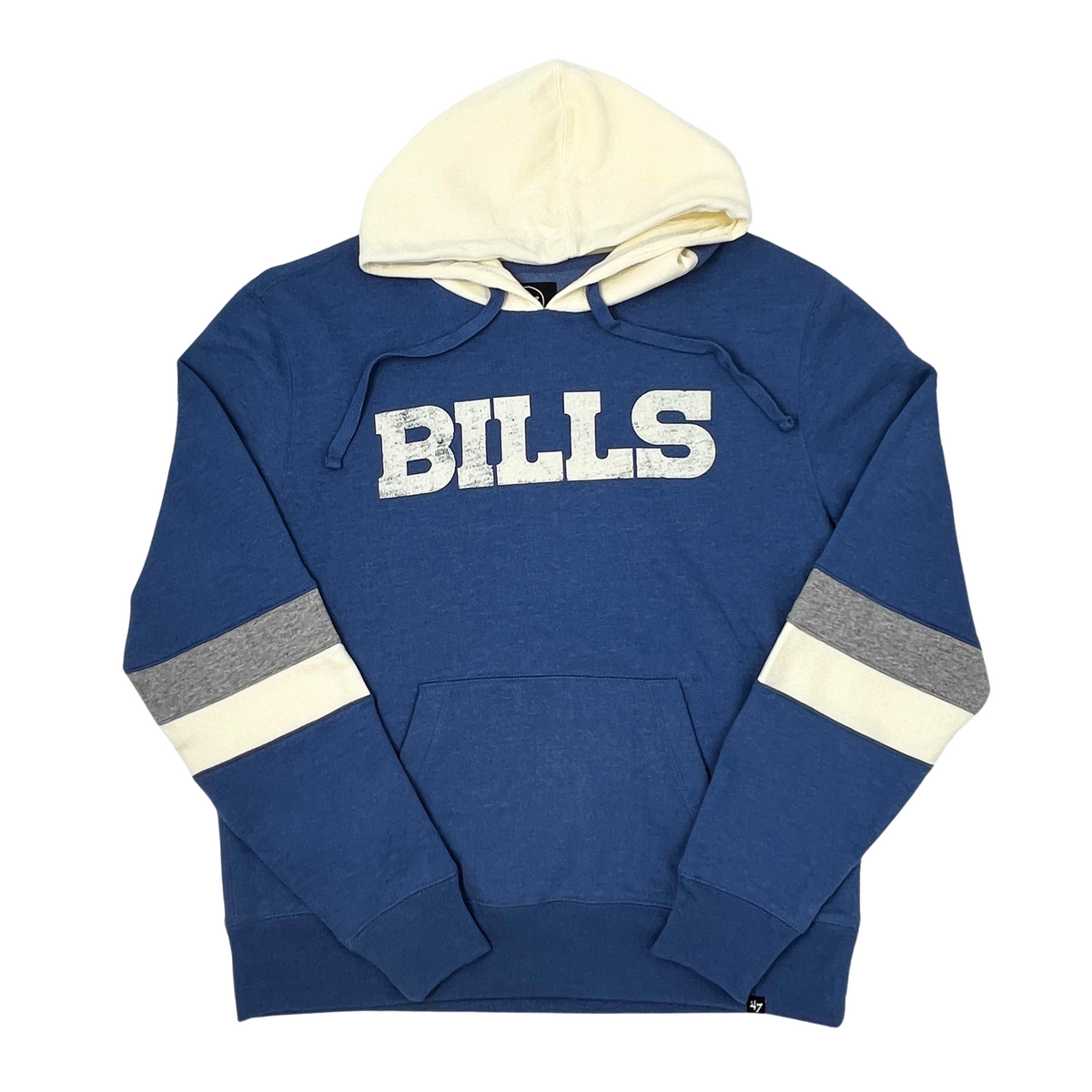 Buffalo Bills Men's 47 Brand Blue White SS Pullover Hoodie - XL