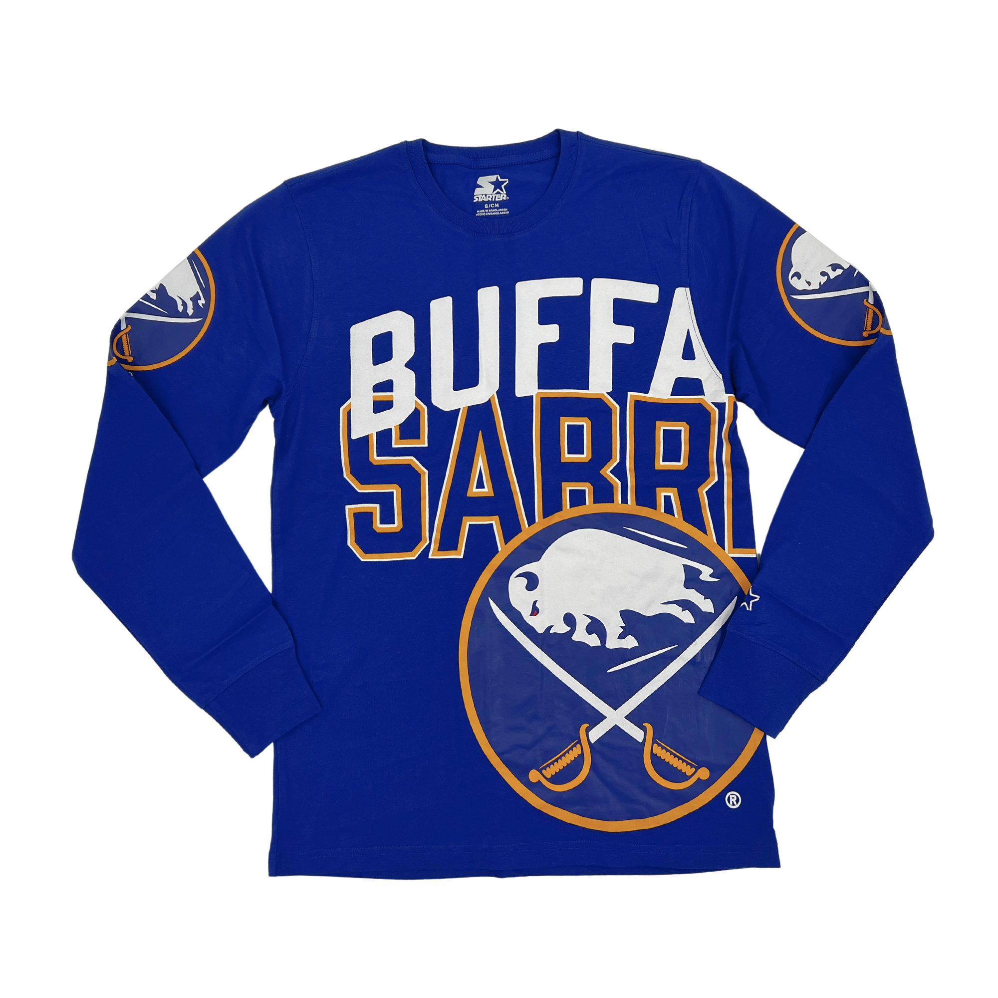 Buffalo Sabres Royal Blue Starter Graphic Long Sleeve Shirt