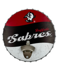 Buffalo Sabres Black & Red Metal Bottle Cap Opener Sign