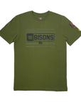 New Era Bisons Military Green Armed Forces Short Sleeve Shirt
