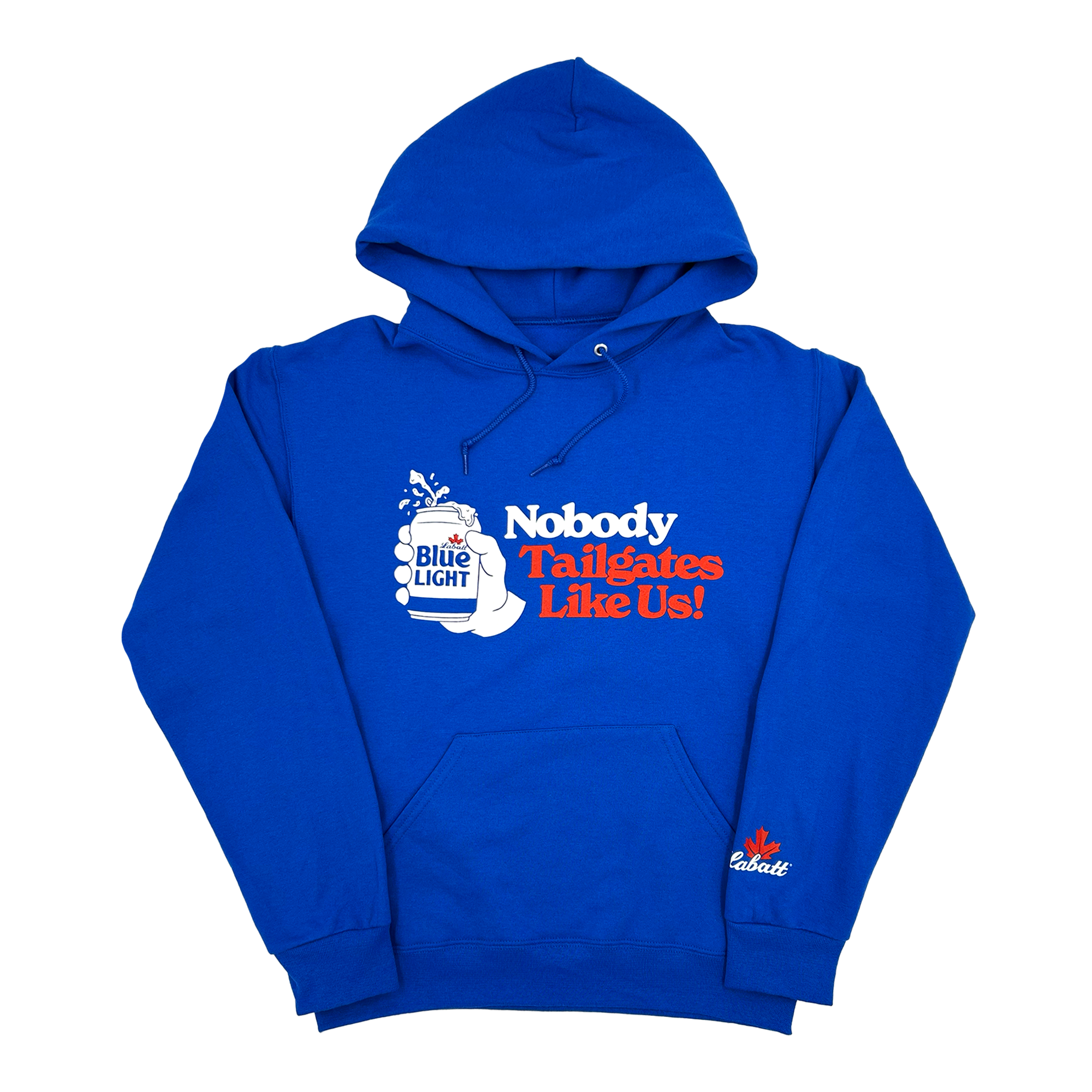 BFLO x Labatt Nobody Tailgates Like US! Blue Hoodie | The BFLO Store BFLO x Labatt Nobody Tailgates Like US! Blue Hoodie | The BFLO Store