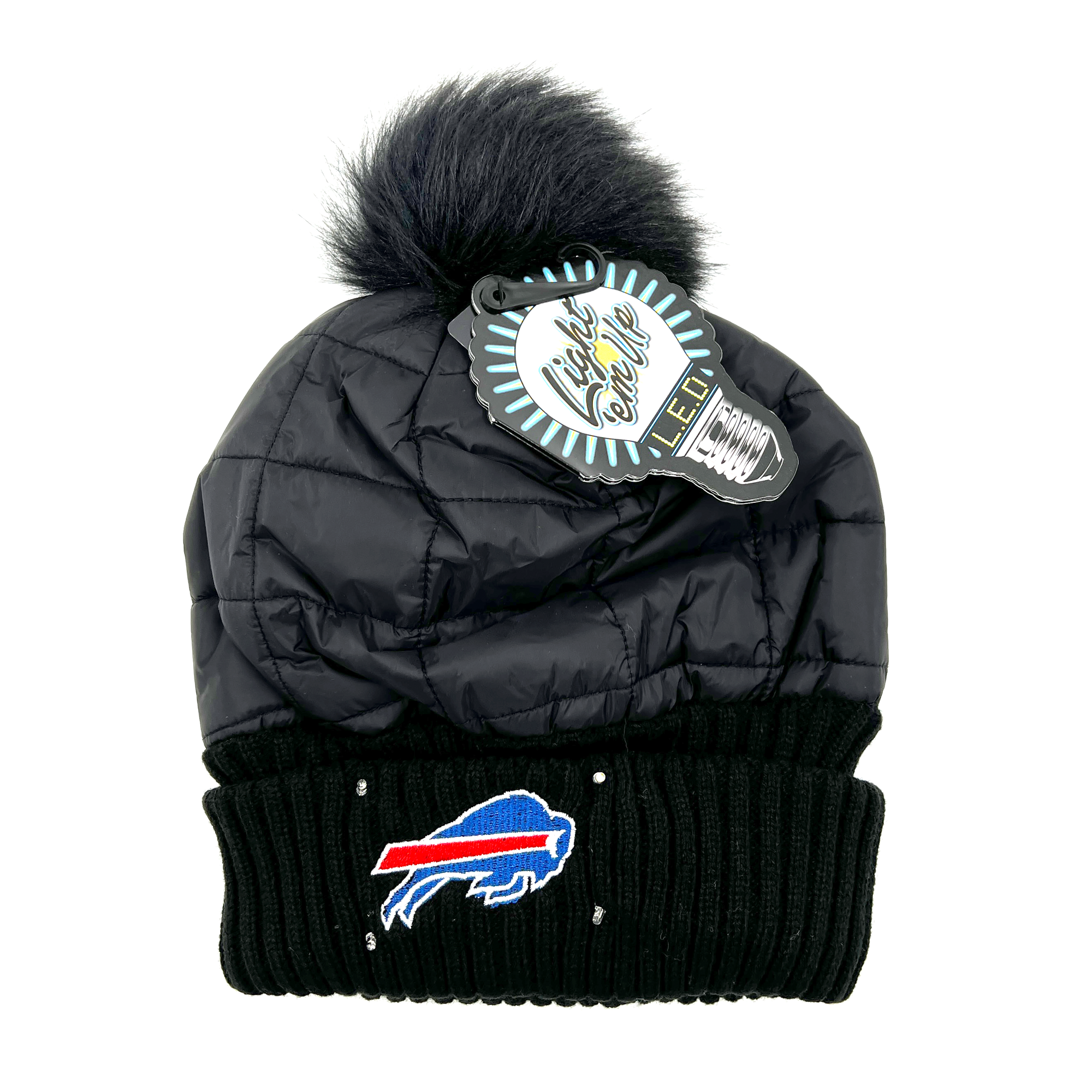 Women's Buffalo Bills Light Up Black Winter Hat Final Sale