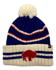 '47 Brand Buffalo Bills Retro Logo Royal & Cream Knit Winter Hat