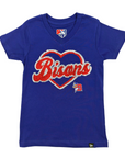 Girls New Era Buffalo Bisons Sequin Navy V-Neck