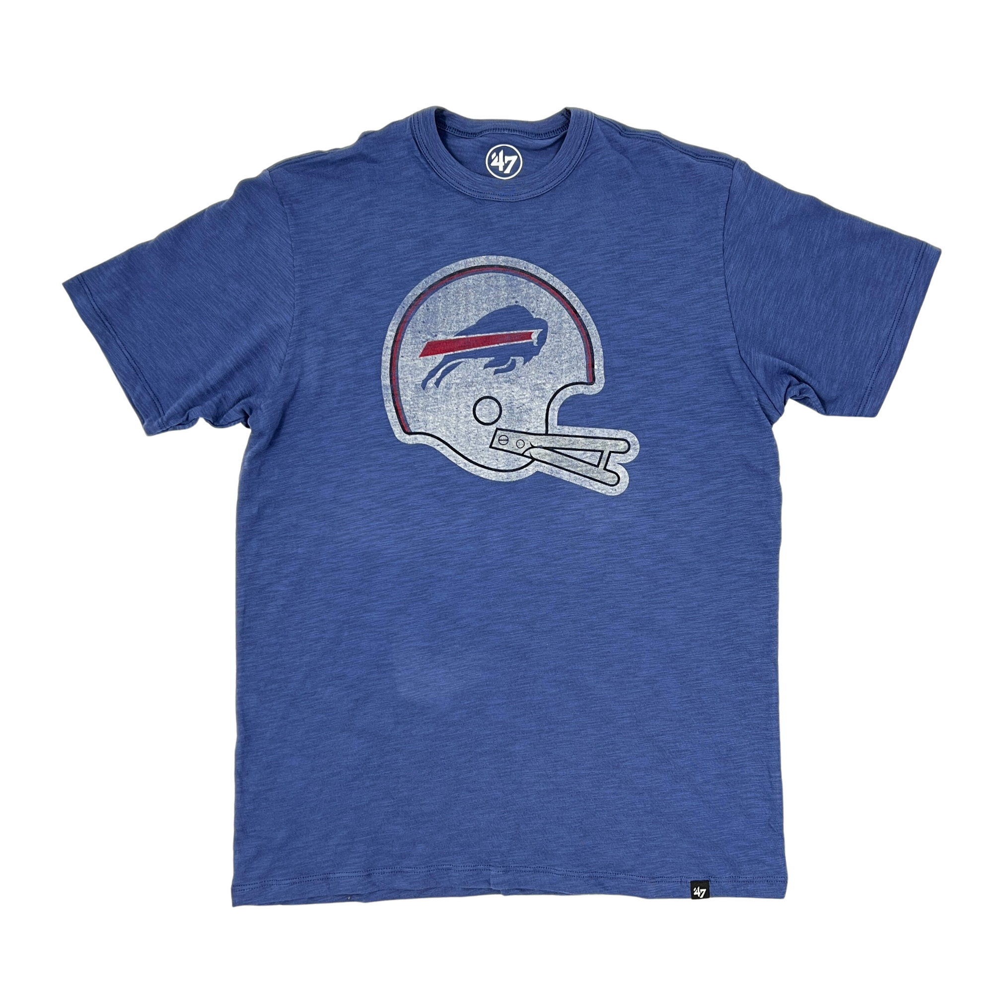 &#39;47 Brand Buffalo Bills Helmet Bleacher Blue Short Sleeve Shirt