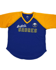Women's Buffalo Sabres Royal & Gold Oversized T-Shirt