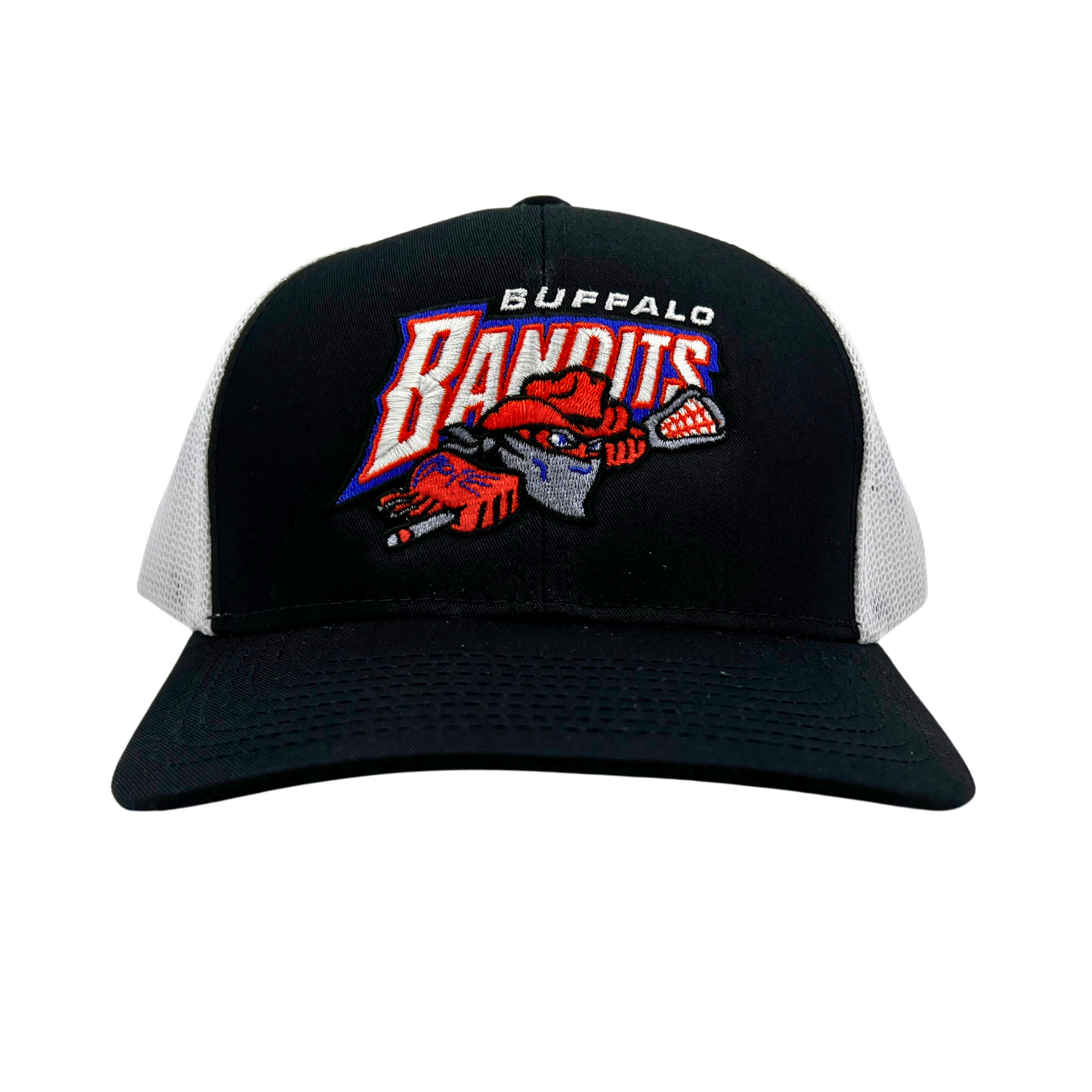 Buffalo Bandits with logo Black & White Trucker Hat