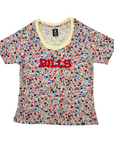 Women's New Era Buffalo Bills Floral Cropped T-Shirt