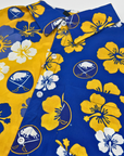 Buffalo Sabres Royal & Gold Split Floral Button Up Shirt