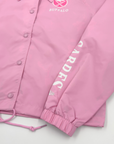 Women's New Era Sabres Pink Cropped Lightweight Button Jacket