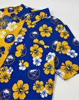 Buffalo Sabres Royal & Gold Split Floral Button Up Shirt