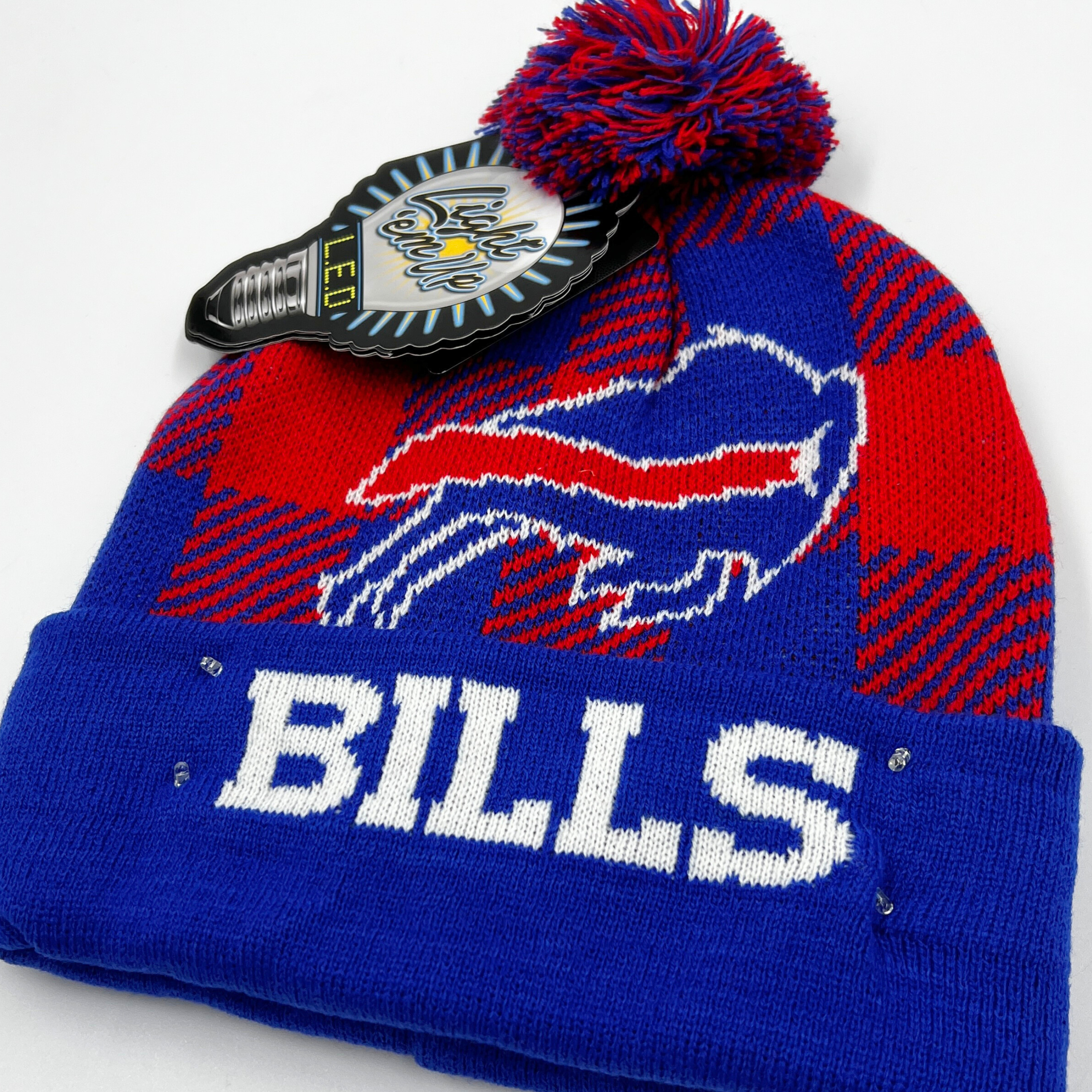 Buffalo Bills Plaid Light Up Winter Hat Final Sale