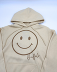Buffalo Smiley Face Cream Hoodie