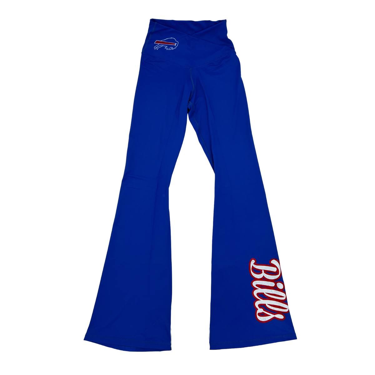 Buffalo Bills Blue/Red Distressed Gradient Legging, Red/Blue