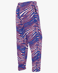 Zubaz Buffalo Bills Royal, Red & White Zebra Pants