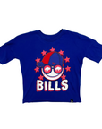 Youth Girls New Era Bills Royal With Happy Fan Standing Buffalo Short Sleeve Shirt