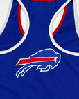 Women's New Era Bills Royal Blue Racerback With Buttons Tank Top