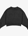Women's New Era Buffalo Bills Black Wash 1960 Cropped Crewneck