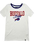 Women's New Era Bills With Primary Logo White Short Sleeve Shirt